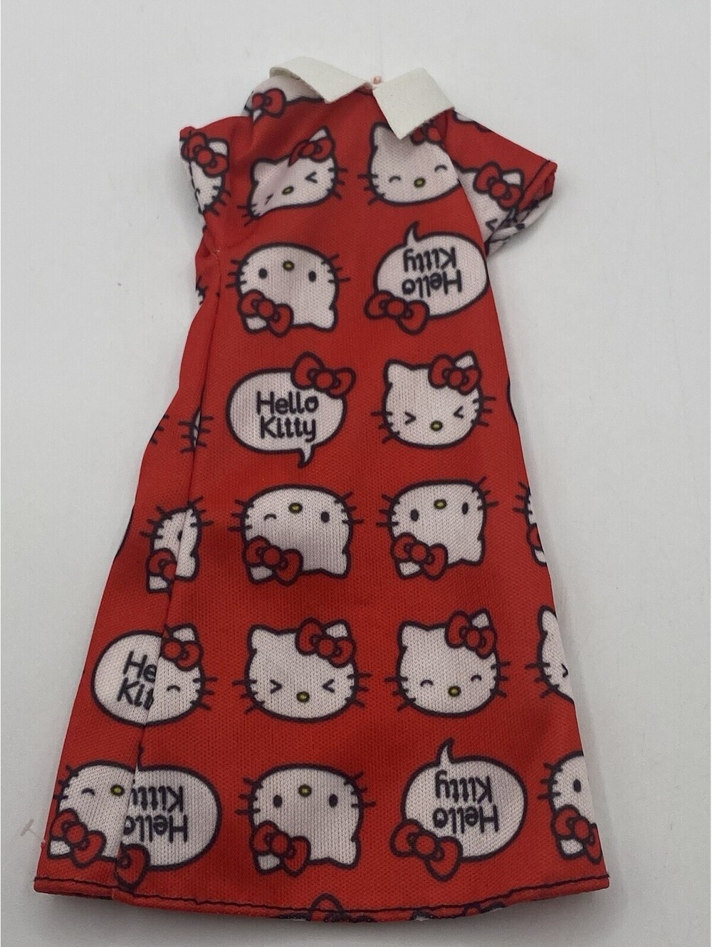 Barbie Clothes Red Hello Kitty White Color Dress B19